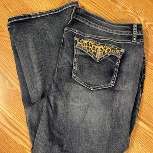 Cato animal print jeans